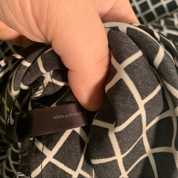 The Limited Boatneck Blouse Black White Checkered - Picture 9 of 9